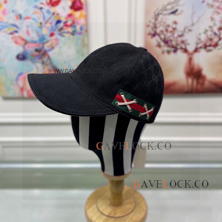 Gucccl Vintage Peaked Cap Black Baseball